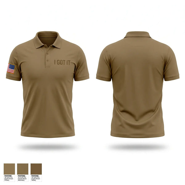 Short Sleeve Performance Polo, I GOT IT, Army, Teamtime, Team time, sublimation, custom sports apparel, team uniforms, spirit wear, spiritwear, sports uniforms, custom shirts, team store, custom team store, fundraiser sports, apparel fundraiser