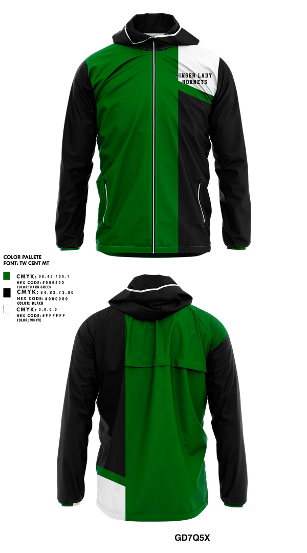 Windbreaker, Singer Lady Hornets, Softball, Teamtime, Team time, sublimation, custom sports apparel, team uniforms, spirit wear, spiritwear, sports uniforms, custom shirts, team store, custom team store, fundraiser sports, apparel fundraiser