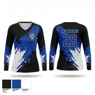 Womens Long Sleeve Vneck Shirt, UNORTHODOX PAINTBALL, Spirit Store, Teamtime, Team time, sublimation, custom sports apparel, team uniforms, spirit wear, spiritwear, sports uniforms, custom shirts, team store, custom team store, fundraiser sports, apparel fundraiser