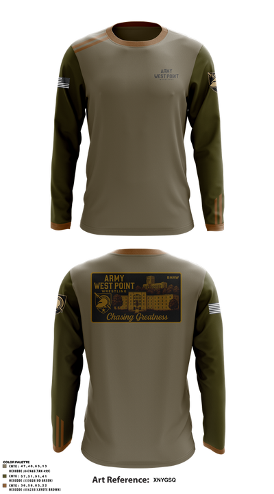 West Point Wrestling 35043385 Long Sleeve Performance Shirt 1