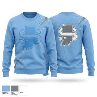Crew Neck Sweatshirt, Indiana Jr Sycamores, Baseball, Teamtime, Team time, sublimation, custom sports apparel, team uniforms, spirit wear, spiritwear, sports uniforms, custom shirts, team store, custom team store, fundraiser sports, apparel fundraiser