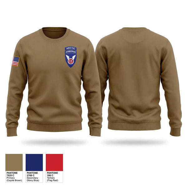 Crew Neck Sweatshirt, Arctic Angels, Army, Teamtime, Team time, sublimation, custom sports apparel, team uniforms, spirit wear, spiritwear, sports uniforms, custom shirts, team store, custom team store, fundraiser sports, apparel fundraiser