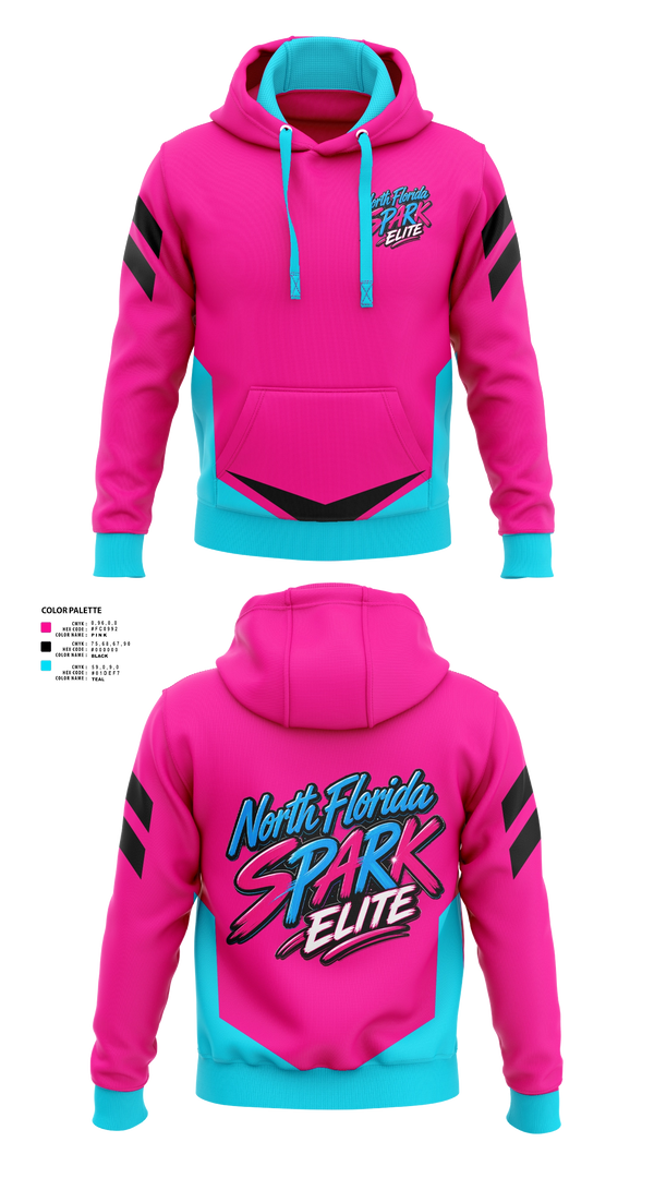 Hoodie, North Florida Spark, Softball, Teamtime, Team time, sublimation, custom sports apparel, team uniforms, spirit wear, spiritwear, sports uniforms, custom shirts, team store, custom team store, fundraiser sports, apparel fundraiser