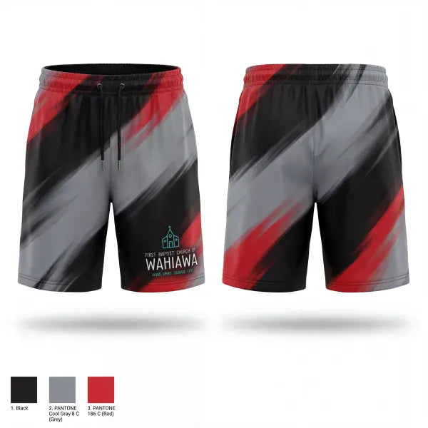 Athletic Shorts With Pockets, FBCW, Army, Teamtime, Team time, sublimation, custom sports apparel, team uniforms, spirit wear, spiritwear, sports uniforms, custom shirts, team store, custom team store, fundraiser sports, apparel fundraiser