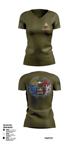 Womens Short Sleeve Vneck Shirt, 1 AD CAB, Army, Teamtime, Team time, sublimation, custom sports apparel, team uniforms, spirit wear, spiritwear, sports uniforms, custom shirts, team store, custom team store, fundraiser sports, apparel fundraiser