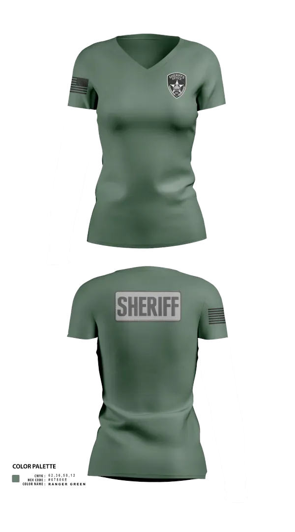 Womens Short Sleeve Vneck Shirt, Sheriff Emergency Response Team, Police, Teamtime, Team time, sublimation, custom sports apparel, team uniforms, spirit wear, spiritwear, sports uniforms, custom shirts, team store, custom team store, fundraiser sports, apparel fundraiser