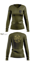 ARMY FIRE Women's Long Sleeve V-neck Shirt - 4