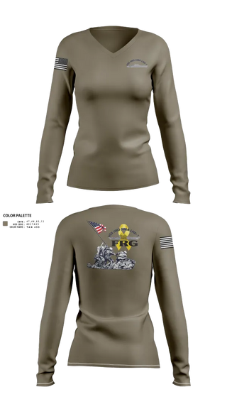 Womens Long Sleeve Vneck Shirt, USS IWO JIMA LHD7 FRG, , Teamtime, Team time, sublimation, custom sports apparel, team uniforms, spirit wear, spiritwear, sports uniforms, custom shirts, team store, custom team store, fundraiser sports, apparel fundraiser