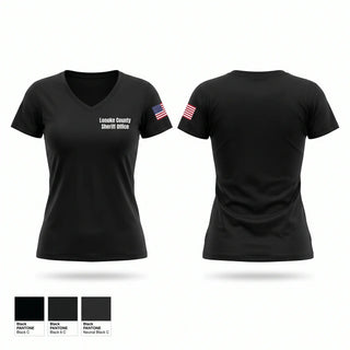 Womens Short Sleeve Vneck Shirt, Lonoke County Sheriff Office, Police, Teamtime, Team time, sublimation, custom sports apparel, team uniforms, spirit wear, spiritwear, sports uniforms, custom shirts, team store, custom team store, fundraiser sports, apparel fundraiser