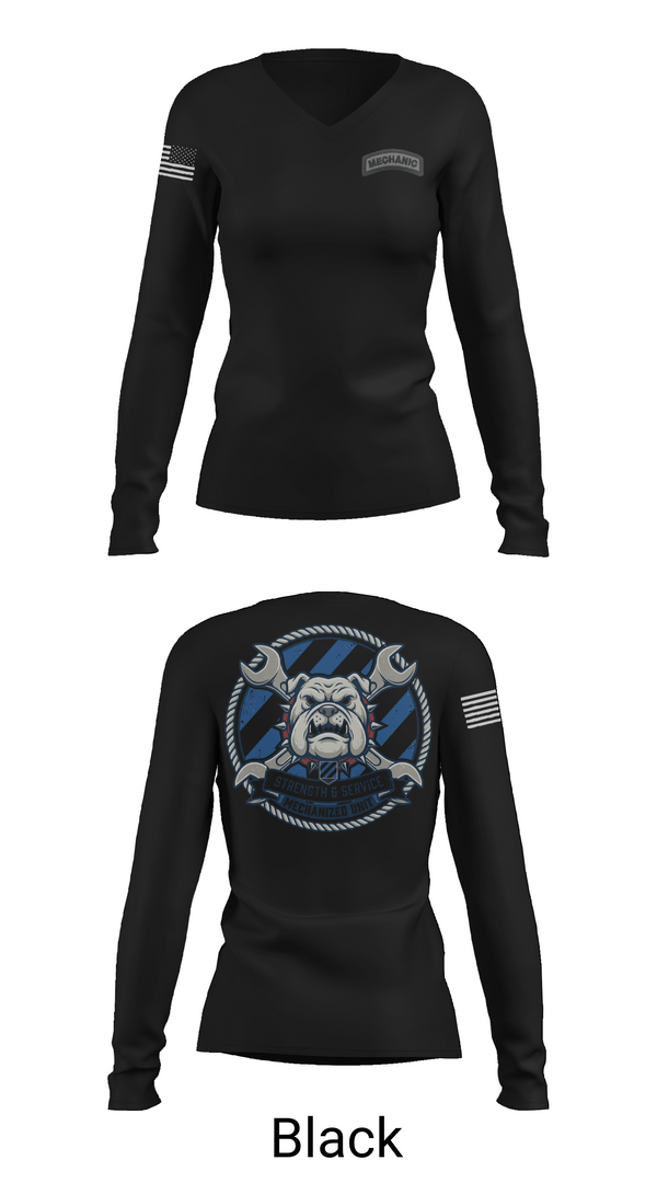 Womens Long Sleeve Vneck Shirt, 3ID 3BSB BCO, Army, Teamtime, Team time, sublimation, custom sports apparel, team uniforms, spirit wear, spiritwear, sports uniforms, custom shirts, team store, custom team store, fundraiser sports, apparel fundraiser