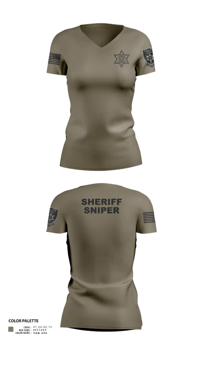 Fayette County Sheriff WV 38752837 Women's Short Sleeve V-neck Shirt - 230