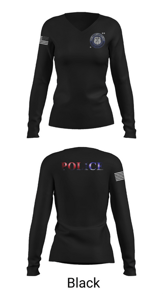 Womens Long Sleeve Vneck Shirt, Henry County Police Department, Police, Teamtime, Team time, sublimation, custom sports apparel, team uniforms, spirit wear, spiritwear, sports uniforms, custom shirts, team store, custom team store, fundraiser sports, apparel fundraiser