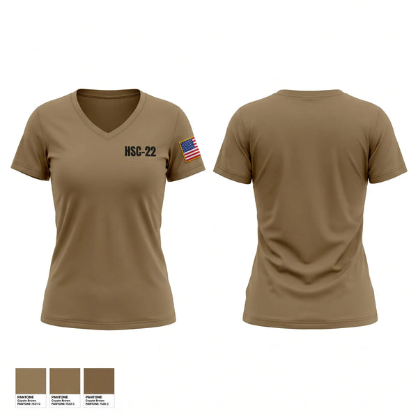 HSC-22 Women's Short Sleeve V-neck Shirt - 1
