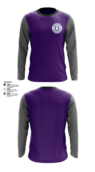 Bethany Bronchos Long Sleeve Performance Shirt 3
