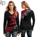 Clan Of Alphas 8360618 Women's Long Sleeve V-neck Shirt - 2