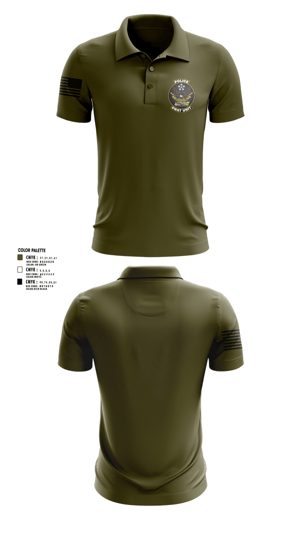 Short Sleeve Performance Polo, EDGE SWAT, Police, Teamtime, Team time, sublimation, custom sports apparel, team uniforms, spirit wear, spiritwear, sports uniforms, custom shirts, team store, custom team store, fundraiser sports, apparel fundraiser