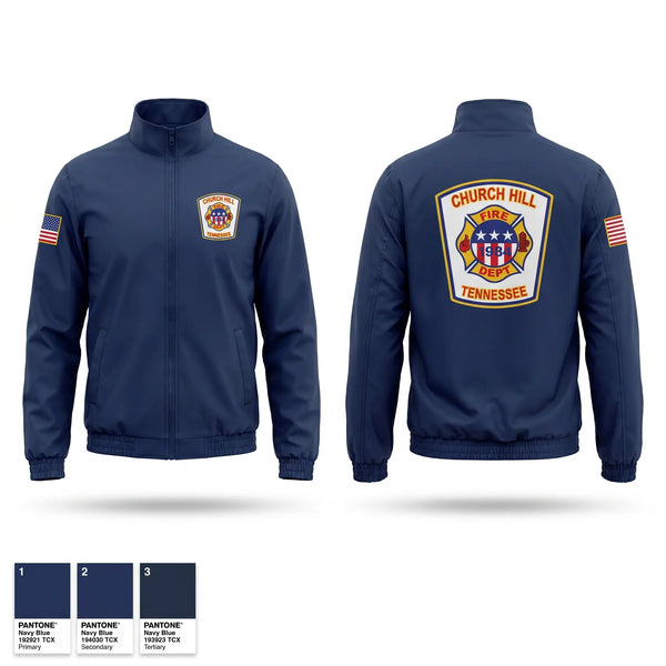 Windbreaker, Church Hill Fire Department, Fire Department, Teamtime, Team time, sublimation, custom sports apparel, team uniforms, spirit wear, spiritwear, sports uniforms, custom shirts, team store, custom team store, fundraiser sports, apparel fundraiser