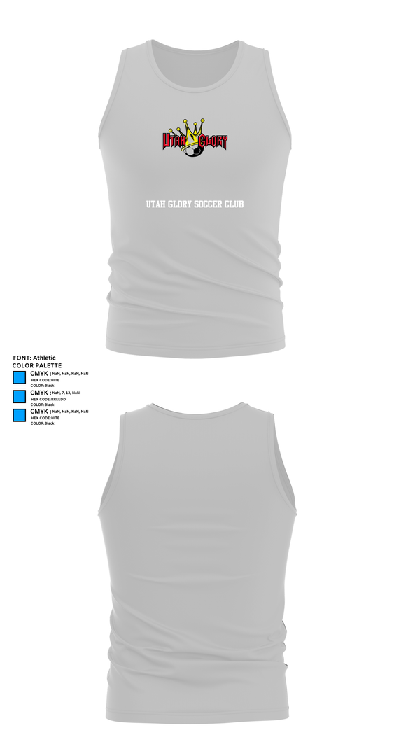 Tank Top, Utah Glory Soccer Club, Men's Soccer, Teamtime, Team time, sublimation, custom sports apparel, team uniforms, spirit wear, spiritwear, sports uniforms, custom shirts, team store, custom team store, fundraiser sports, apparel fundraiser