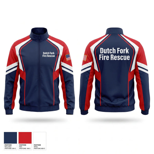 Windbreaker, Dutch Fork Fire Rescue, Fire Department, Teamtime, Team time, sublimation, custom sports apparel, team uniforms, spirit wear, spiritwear, sports uniforms, custom shirts, team store, custom team store, fundraiser sports, apparel fundraiser