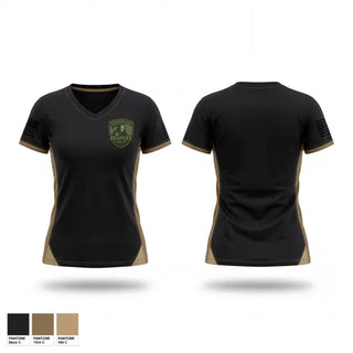 Womens Short Sleeve Vneck Shirt, Brainerd RSP Reapers, National Guard, Teamtime, Team time, sublimation, custom sports apparel, team uniforms, spirit wear, spiritwear, sports uniforms, custom shirts, team store, custom team store, fundraiser sports, apparel fundraiser