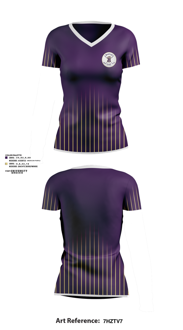 Womens Short Sleeve Vneck Shirt, Bainbridge Bearcats Golf, Golf, Teamtime, Team time, sublimation, custom sports apparel, team uniforms, spirit wear, spiritwear, sports uniforms, custom shirts, team store, custom team store, fundraiser sports, apparel fundraiser