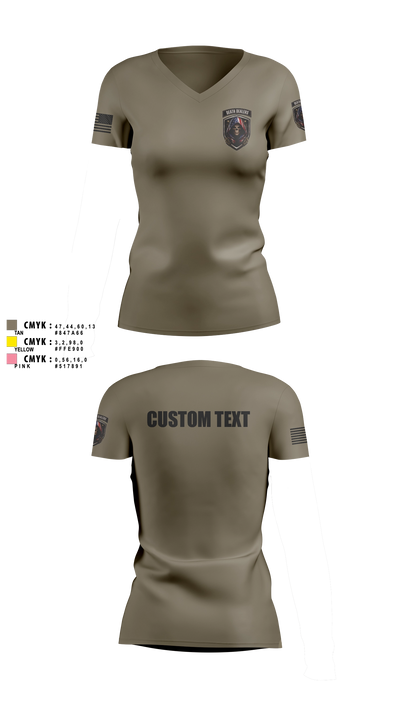 Death Dealers Airsoft 2546891 Women's Short Sleeve V-neck Shirt - 10