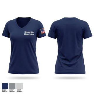 Womens Short Sleeve Vneck Shirt, Hickory Hills Illinois Police, Police, Teamtime, Team time, sublimation, custom sports apparel, team uniforms, spirit wear, spiritwear, sports uniforms, custom shirts, team store, custom team store, fundraiser sports, apparel fundraiser