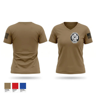 Womens Short Sleeve Vneck Shirt, OMAHA NATION POLICE, Police, Teamtime, Team time, sublimation, custom sports apparel, team uniforms, spirit wear, spiritwear, sports uniforms, custom shirts, team store, custom team store, fundraiser sports, apparel fundraiser