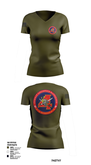 Womens Short Sleeve Vneck Shirt, Combat Logistics Battalion 4, , Teamtime, Team time, sublimation, custom sports apparel, team uniforms, spirit wear, spiritwear, sports uniforms, custom shirts, team store, custom team store, fundraiser sports, apparel fundraiser