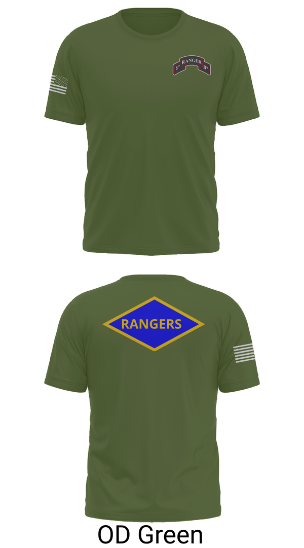 5th Rangers 1510549 Old School Cotton Feel Shirt - 50