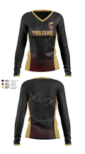 Minnesota State Academy for the Deaf Trojans Women's Long Sleeve V-neck Shirt - 3