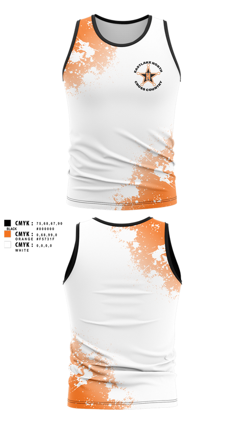 Tank Top, Eastlake North Cross County, Cross Country, Teamtime, Team time, sublimation, custom sports apparel, team uniforms, spirit wear, spiritwear, sports uniforms, custom shirts, team store, custom team store, fundraiser sports, apparel fundraiser