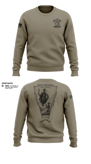 Crew Neck Sweatshirt, Bco 1-167IN, Army, Teamtime, Team time, sublimation, custom sports apparel, team uniforms, spirit wear, spiritwear, sports uniforms, custom shirts, team store, custom team store, fundraiser sports, apparel fundraiser
