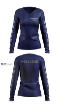 Sacramento Police Marine Unit Women's Long Sleeve V-neck Shirt - 3
