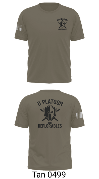D Platoon 37319682 Short Sleeve Performance Shirt - 72