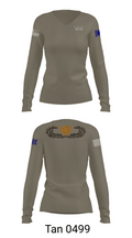KISARAZU COMBAT TRAINING UNIT Women's Long Sleeve V-neck Shirt - 77