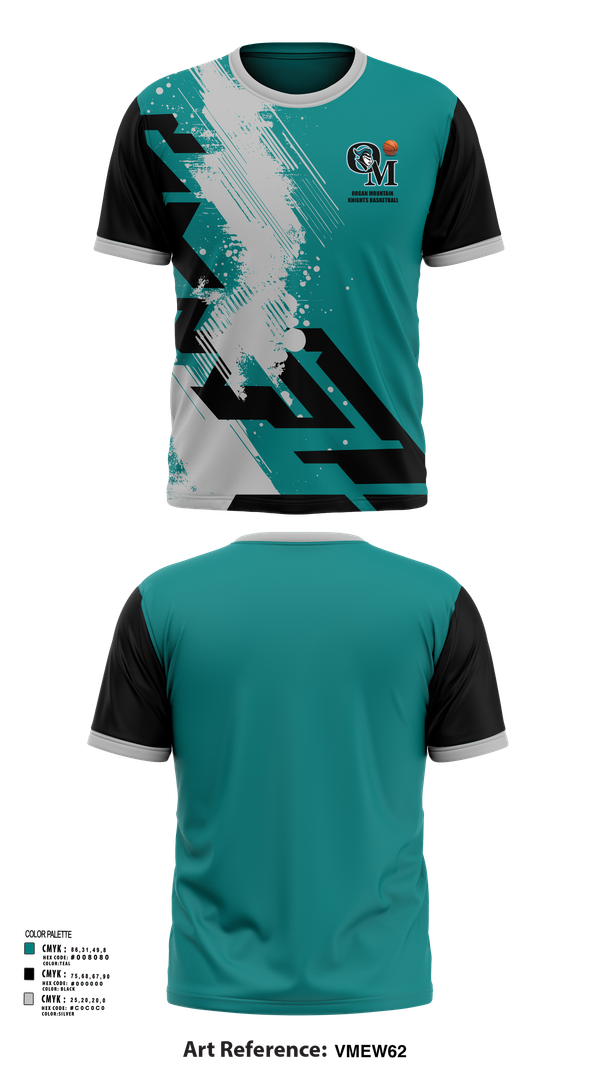 Short Sleeve Performance Shirt, Organ Mountain Knights Basketball, Men's Basketball, Teamtime, Team time, sublimation, custom sports apparel, team uniforms, spirit wear, spiritwear, sports uniforms, custom shirts, team store, custom team store, fundraiser sports, apparel fundraiser