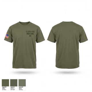Old School Cotton Feel Shirt, State Fire Marshal K9, Police, Teamtime, Team time, sublimation, custom sports apparel, team uniforms, spirit wear, spiritwear, sports uniforms, custom shirts, team store, custom team store, fundraiser sports, apparel fundraiser