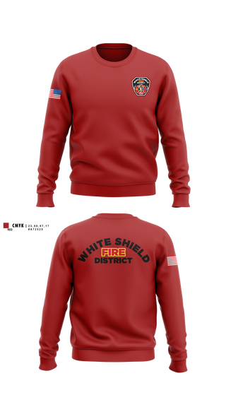 Crew Neck Sweatshirt, White Shield Fire Department, Fire Department, Teamtime, Team time, sublimation, custom sports apparel, team uniforms, spirit wear, spiritwear, sports uniforms, custom shirts, team store, custom team store, fundraiser sports, apparel fundraiser
