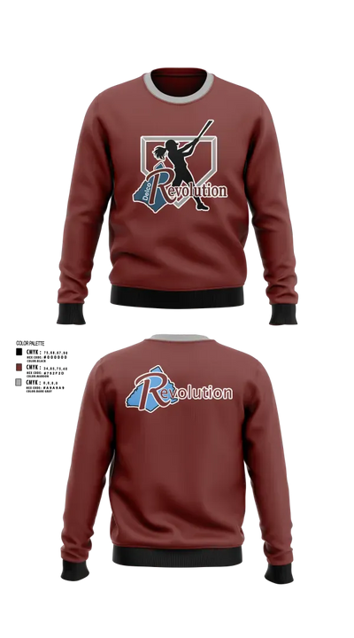 Revolution Delco 14U White 16539656 Crew Neck Sweatshirt - 5