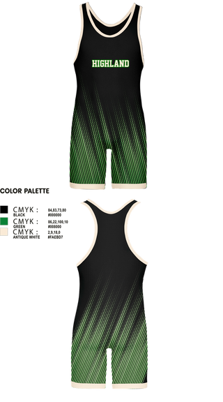 Wrestling Singlet, Highland, Wrestling, Teamtime, Team time, sublimation, custom sports apparel, team uniforms, spirit wear, spiritwear, sports uniforms, custom shirts, team store, custom team store, fundraiser sports, apparel fundraiser