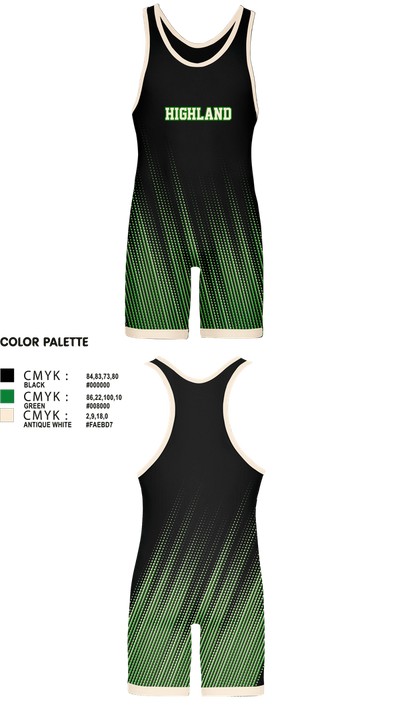 Highland 37460962 Wrestling Singlet - 1