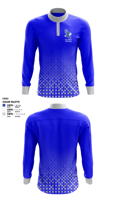 Los Altos High School Wrestling 35355309 Quarter Zip Jacket - 4