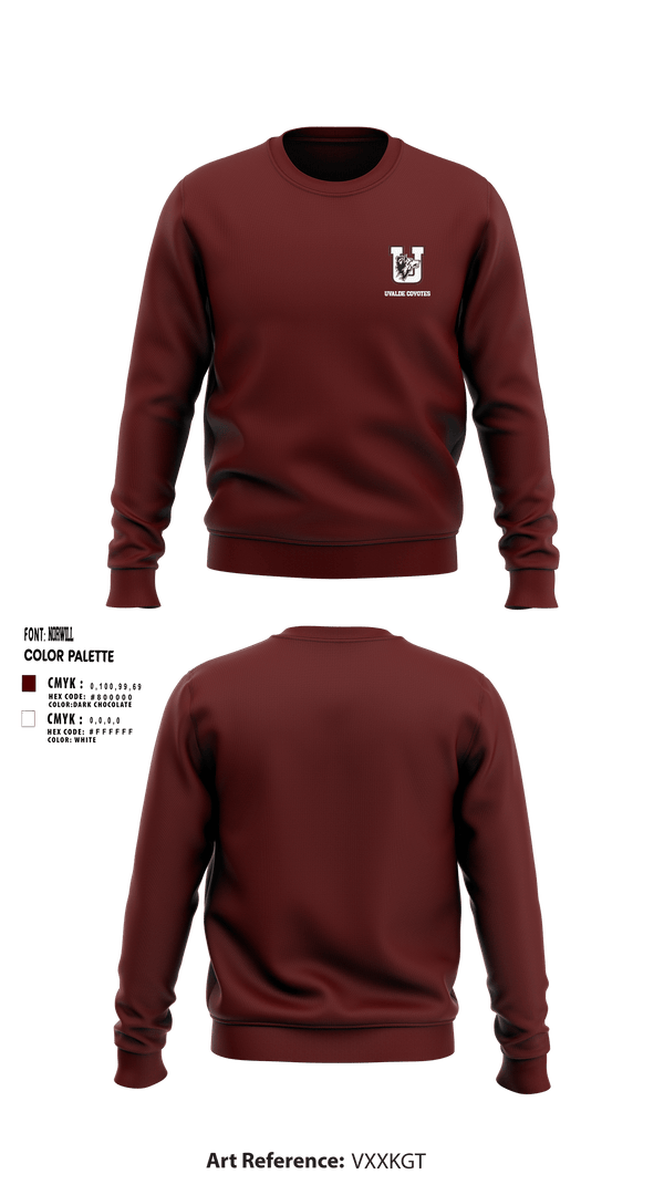 Crew Neck Sweatshirt, Uvalde Coyotes, Wrestling, Teamtime, Team time, sublimation, custom sports apparel, team uniforms, spirit wear, spiritwear, sports uniforms, custom shirts, team store, custom team store, fundraiser sports, apparel fundraiser