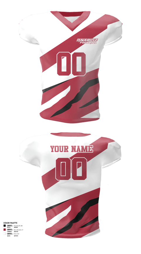 Football Jersey, Daleboyz, Football, Teamtime, Team time, sublimation, custom sports apparel, team uniforms, spirit wear, spiritwear, sports uniforms, custom shirts, team store, custom team store, fundraiser sports, apparel fundraiser