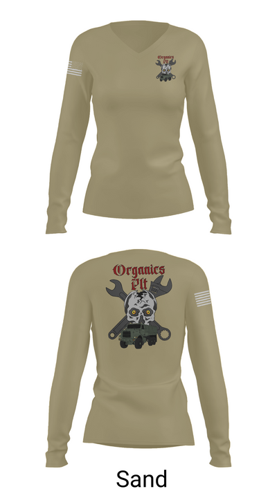 Organics plt 62545890 Women's Long Sleeve V-neck Shirt - 97
