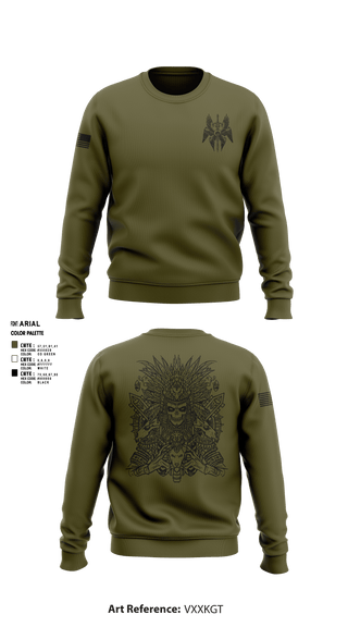 Crew Neck Sweatshirt, Wardogs, Army, Teamtime, Team time, sublimation, custom sports apparel, team uniforms, spirit wear, spiritwear, sports uniforms, custom shirts, team store, custom team store, fundraiser sports, apparel fundraiser