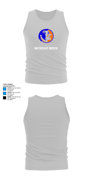 Tank Top, Southeast Soccer, Men's Soccer, Teamtime, Team time, sublimation, custom sports apparel, team uniforms, spirit wear, spiritwear, sports uniforms, custom shirts, team store, custom team store, fundraiser sports, apparel fundraiser