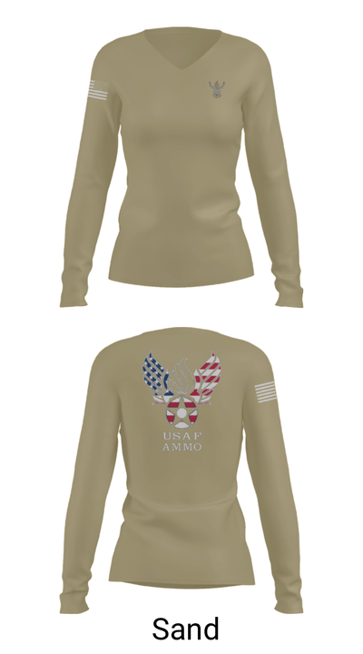 7th Munitions Sq 29669967 Women's Long Sleeve V-neck Shirt - 97