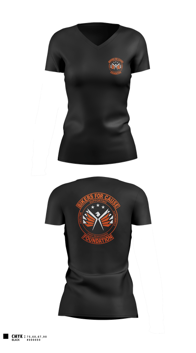 Bikers For Cause Foundation 91283593 Women's Short Sleeve V-neck Shirt - 1